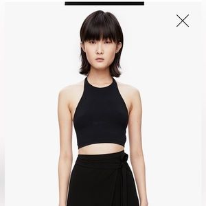 Theory Stretch Halter Top Black Size 0S